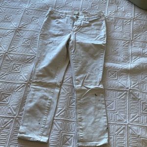 White speckled jeans